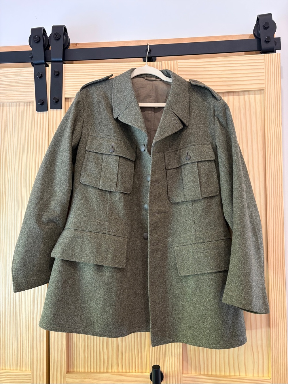Men’s Swedish M39 Wool Field Coat in Grey/Olive Tone